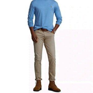 Polo Ralph Lauren Pants 32x32 Tan Khaki Varick Slim Straight Stretch Chino